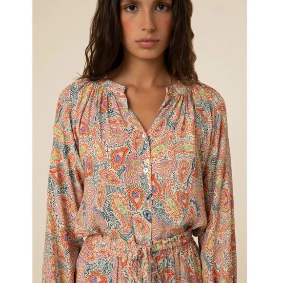 FRNCH - Selva Shirt Button Front Floral Top - Picture 1 of 8